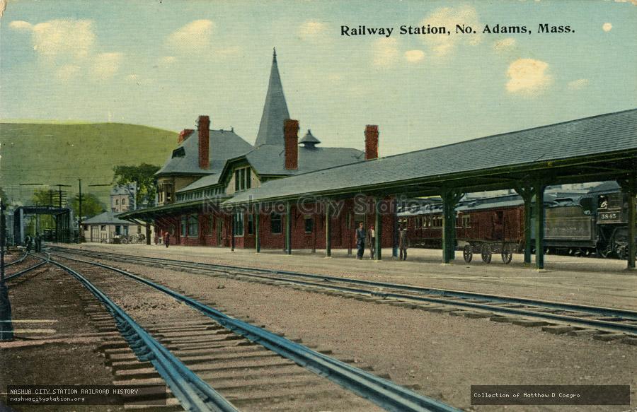 Postcard: Railway Station, North Adams, Massachusetts